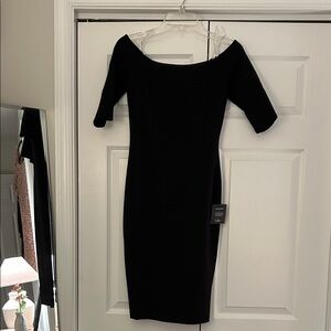 Lulu's Classic Black Off-Shoulder Dress
